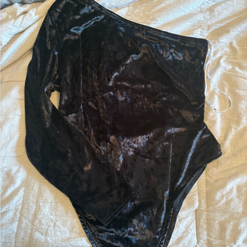 YITTY Black Velvet Longsleeve Bodysuit